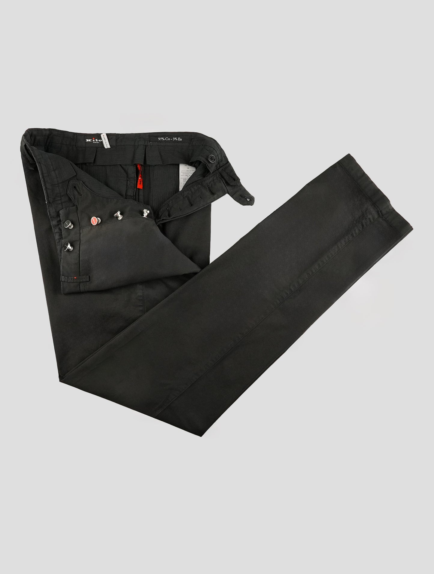 Kiton Black Cotton Ea Pants