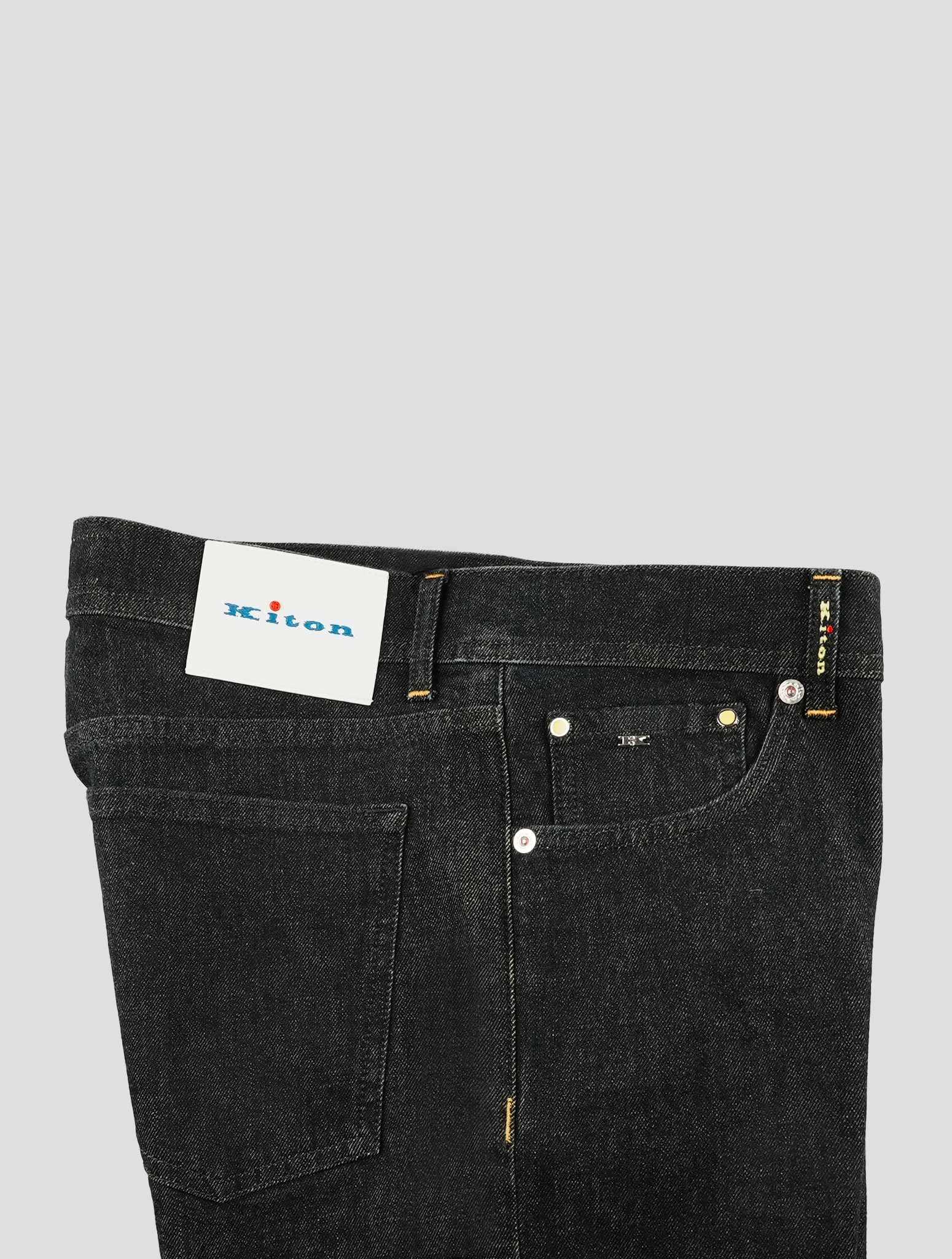 Kiton Black Cotton Ea Jeans