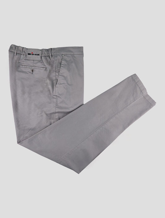 Kiton Gray Cotton Ea Pants