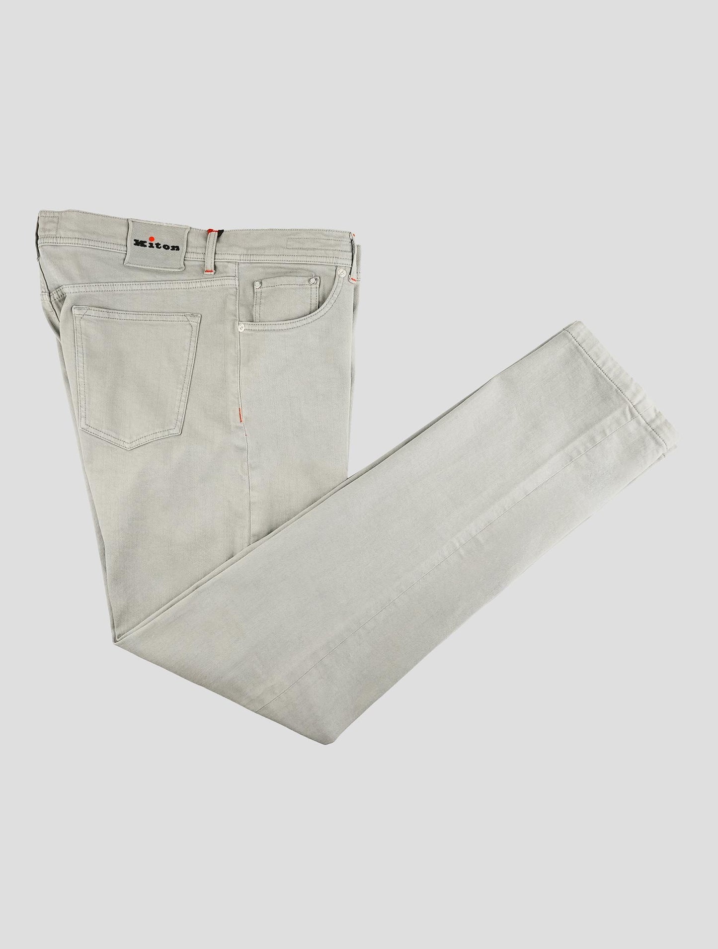 Kiton Gray Cotton Ea Jeans