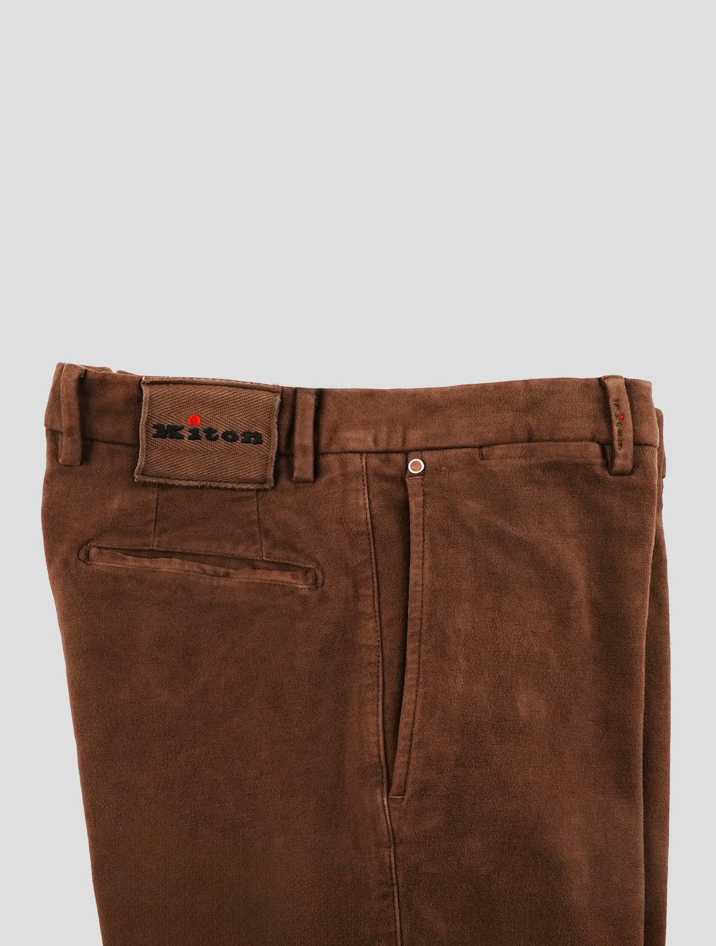 Kiton Brown Cotton Ea Pants