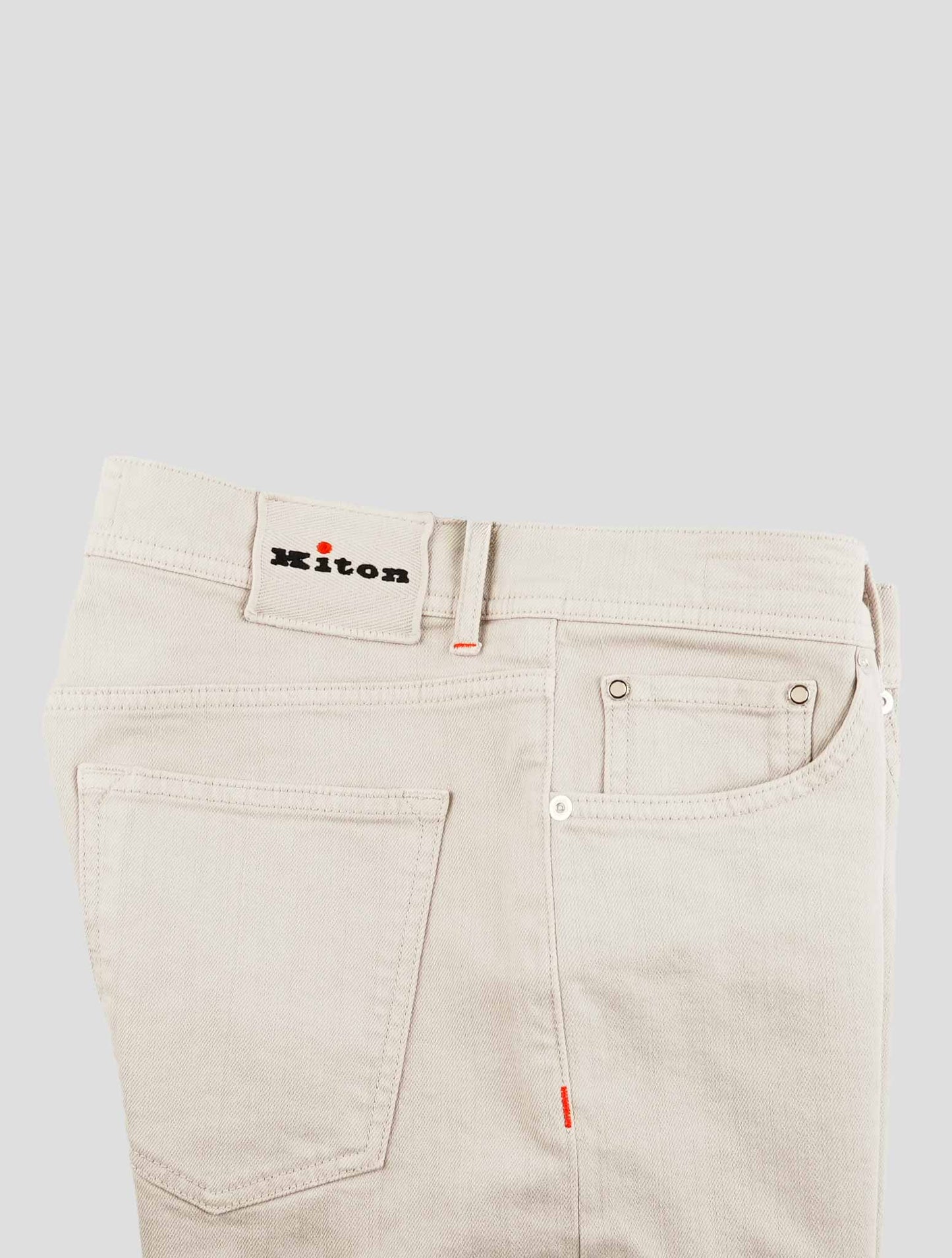 Kiton Gray Cotton Ea Jeans