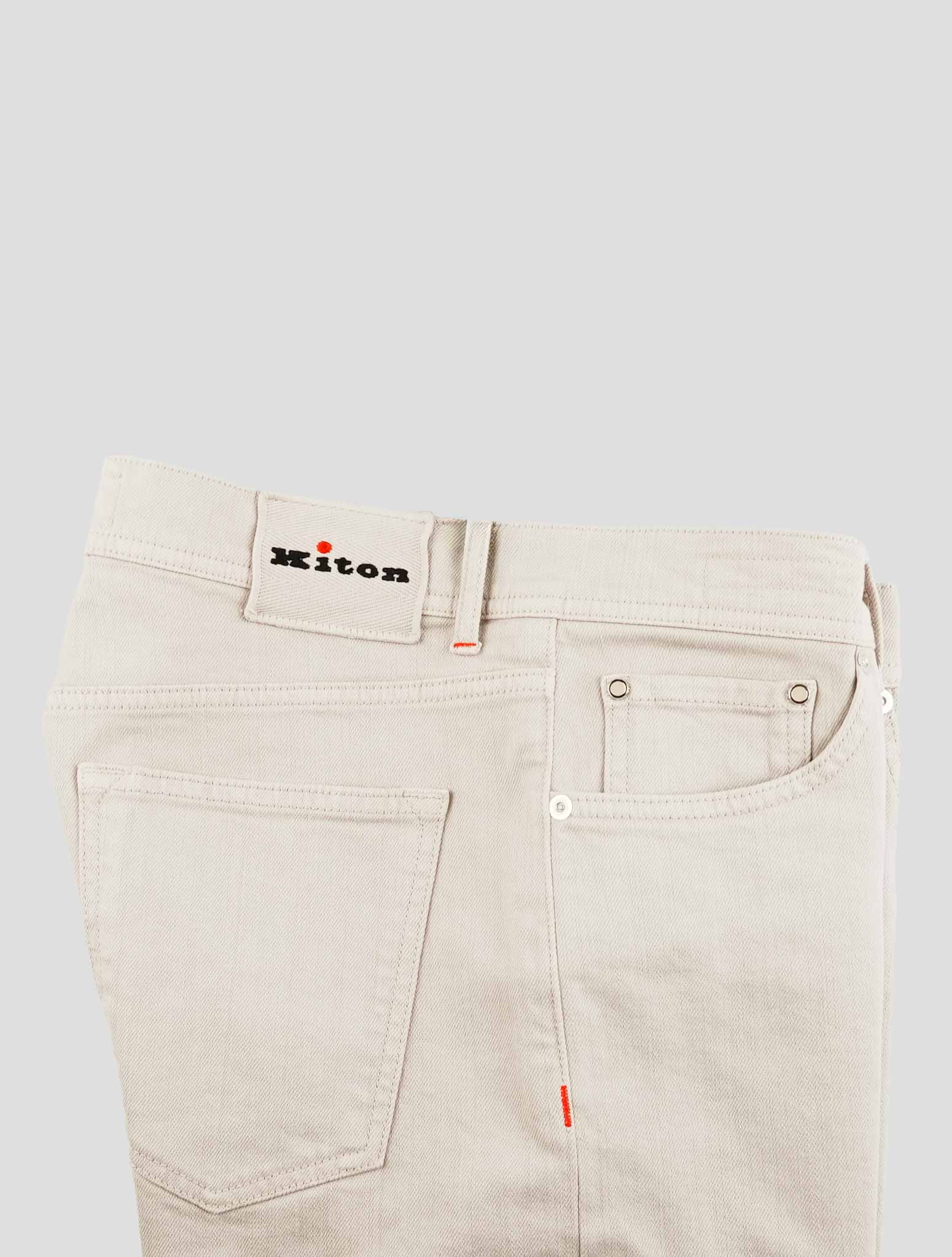Kiton Gray Cotton Ea Jeans