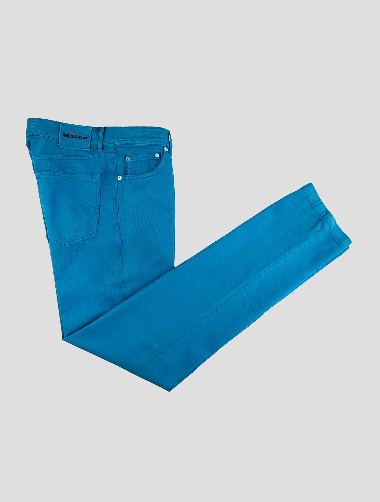 Kiton Blue Cotton Cashmere Ea Jeans