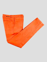 Kiton Orange Cotton Ea Pants