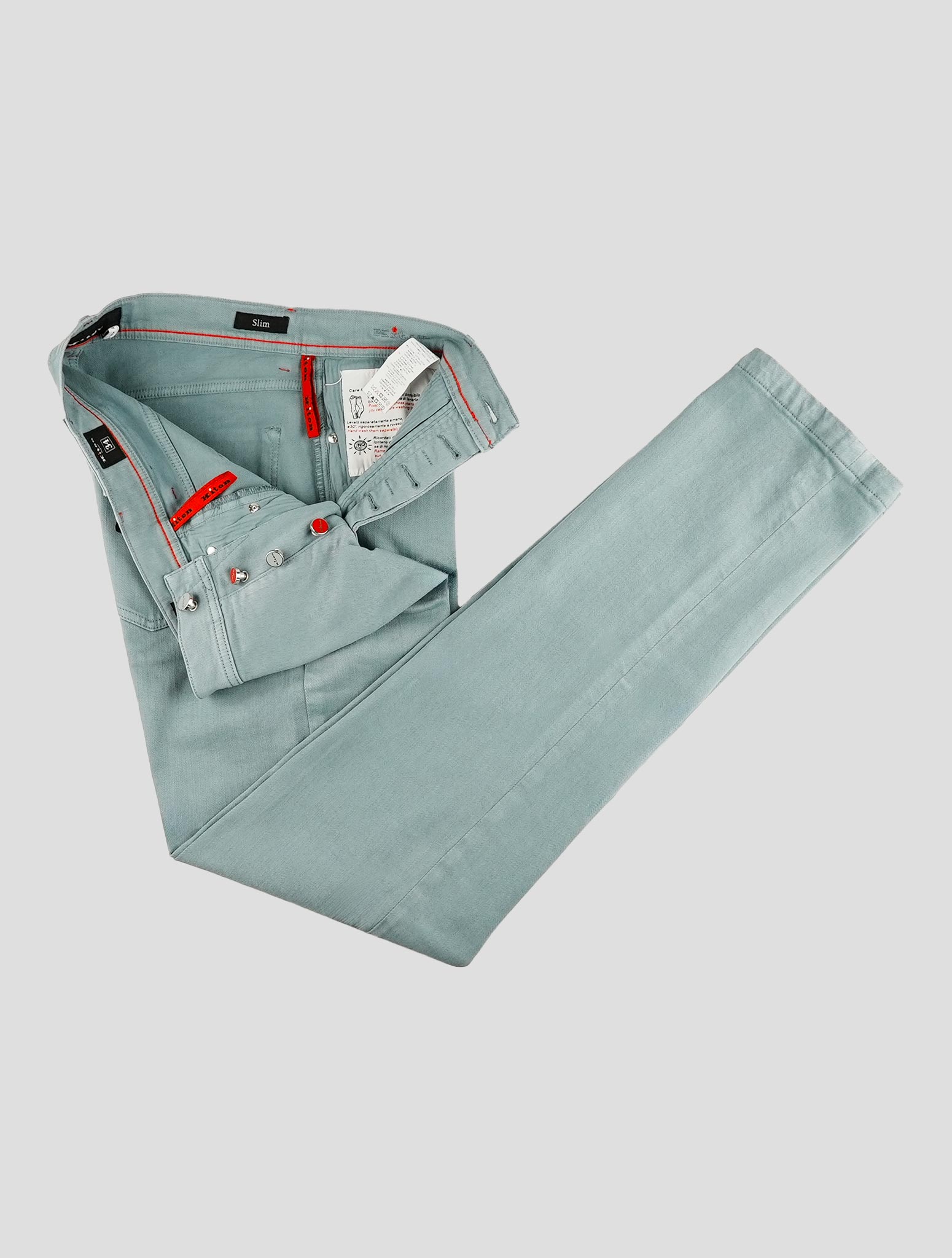 Kiton Light Blue Cotton Ea Jeans