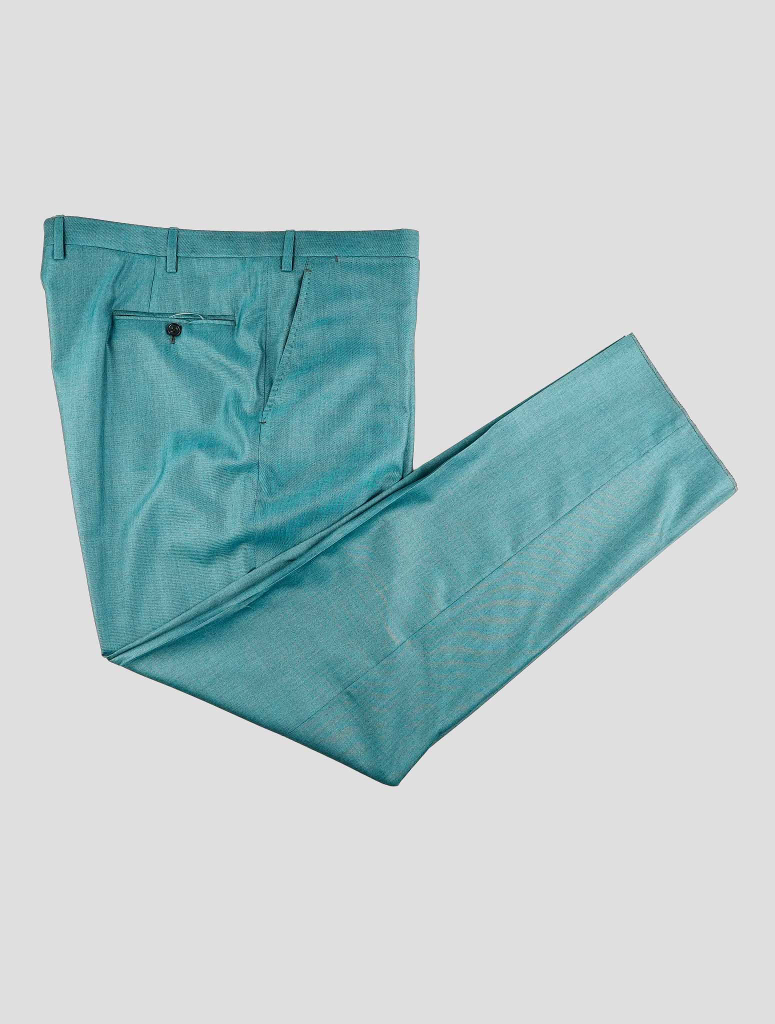 Kiton Light Blue Cashmere Silk Dress Pants