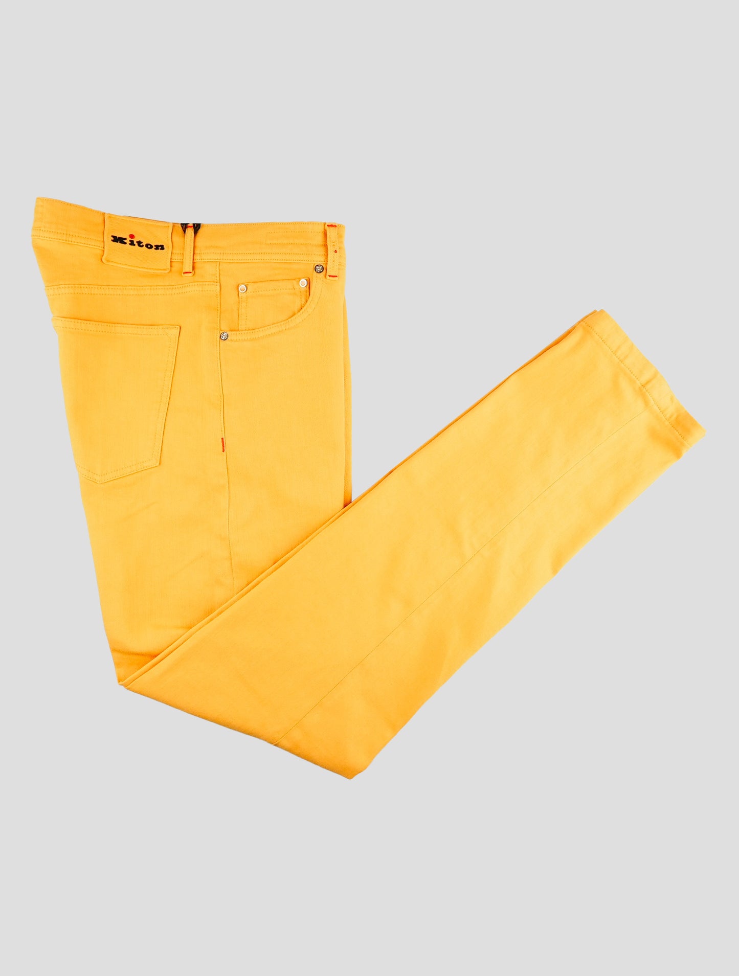 Kiton Orange Cotton Ea Jeans