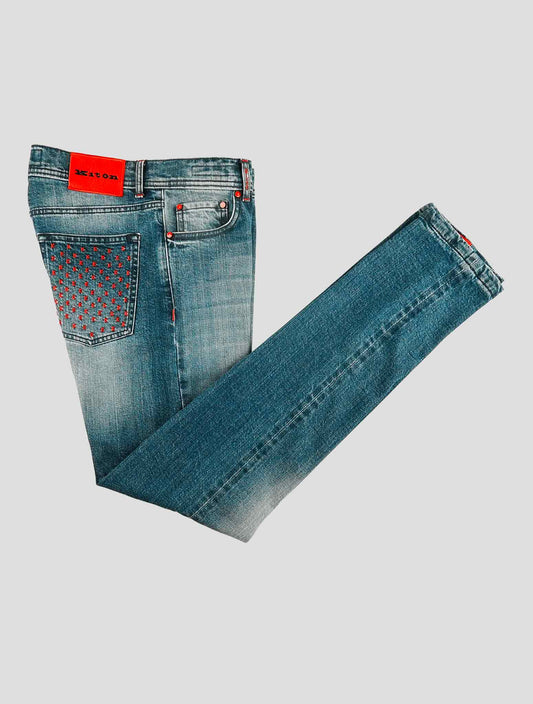 Kiton Blue Cotton Ea Limited Edition 03 of 04 Jeans