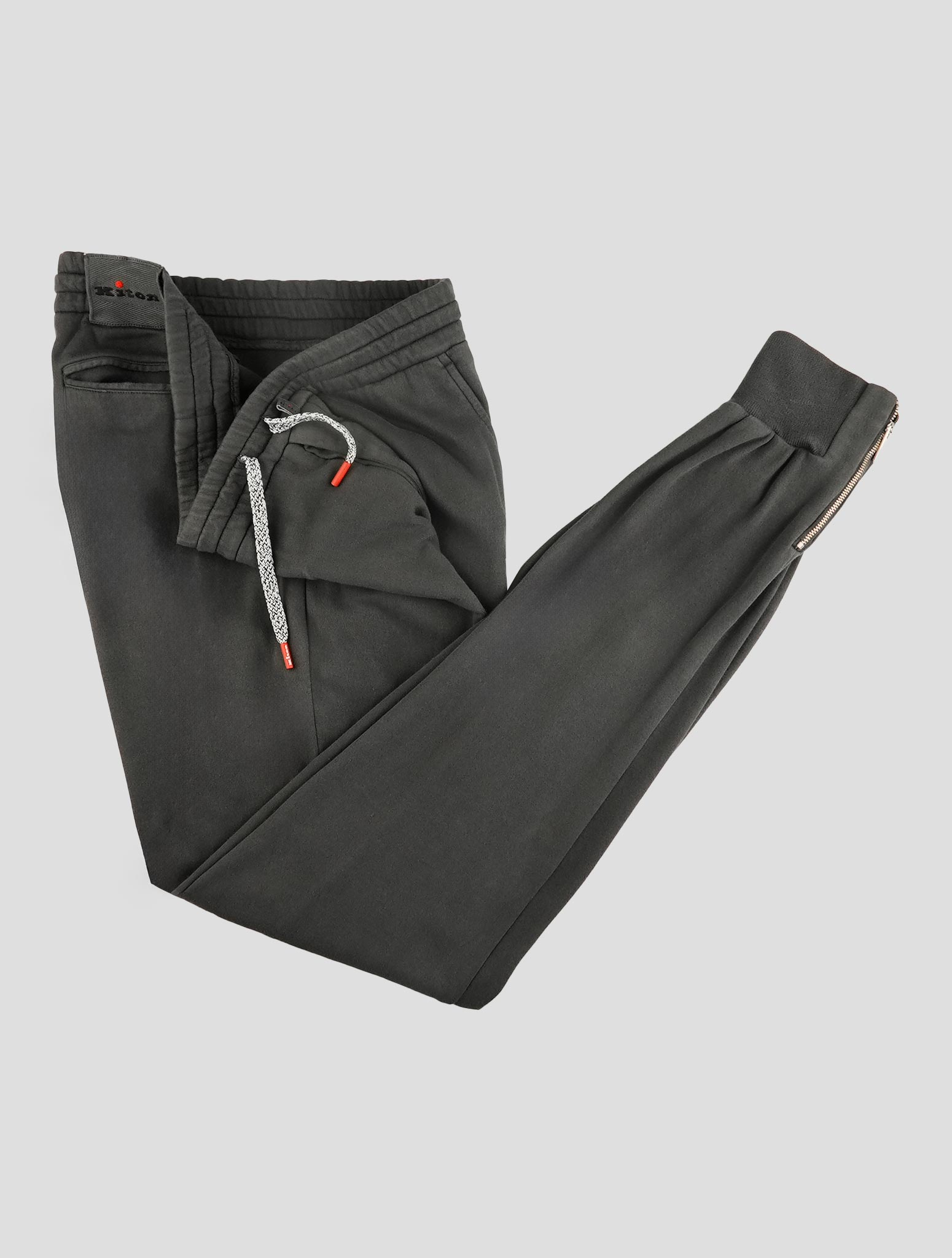 Kiton Dark Gray Cotton Pants