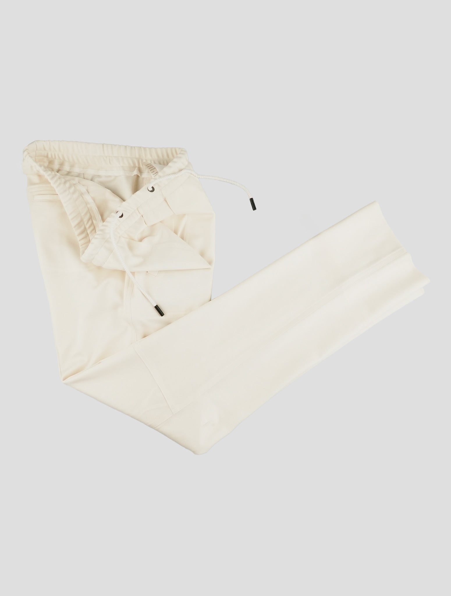 Kiton White Cashmere Cotton Pa Pants