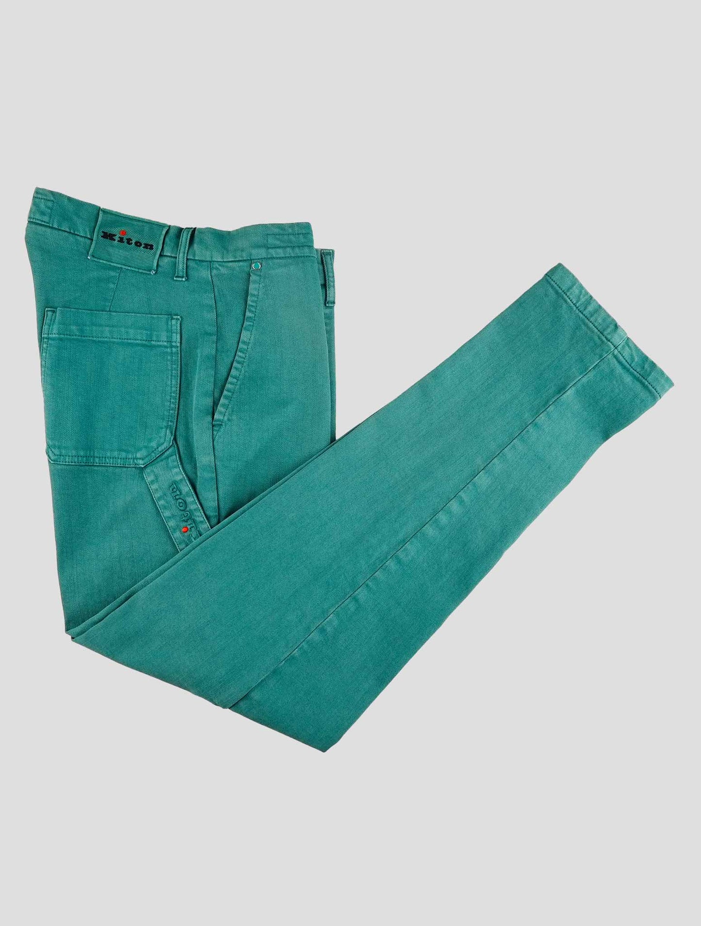 Kiton Green Cotton Ea Pants