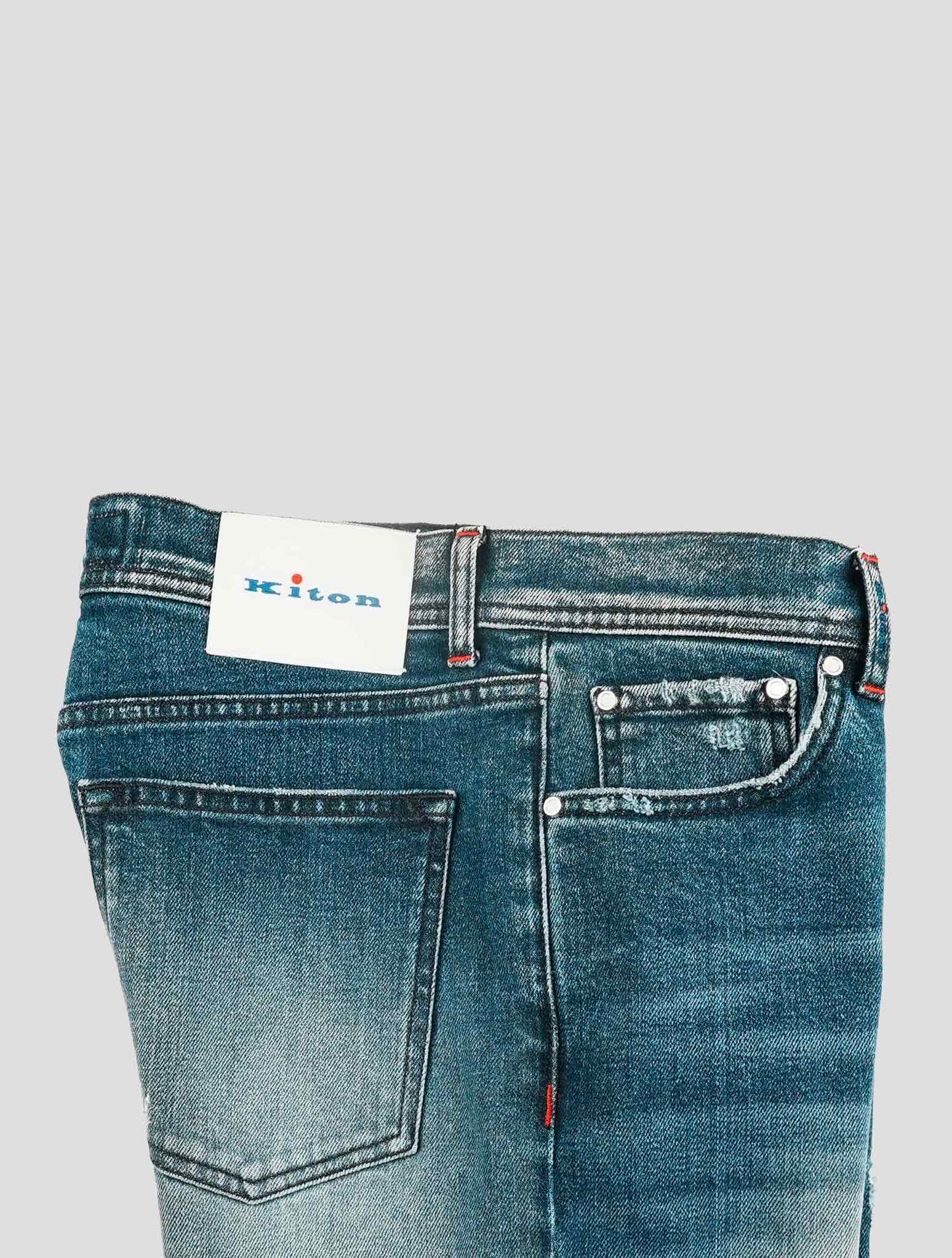 Kiton Blue Cotton Ea Jeans
