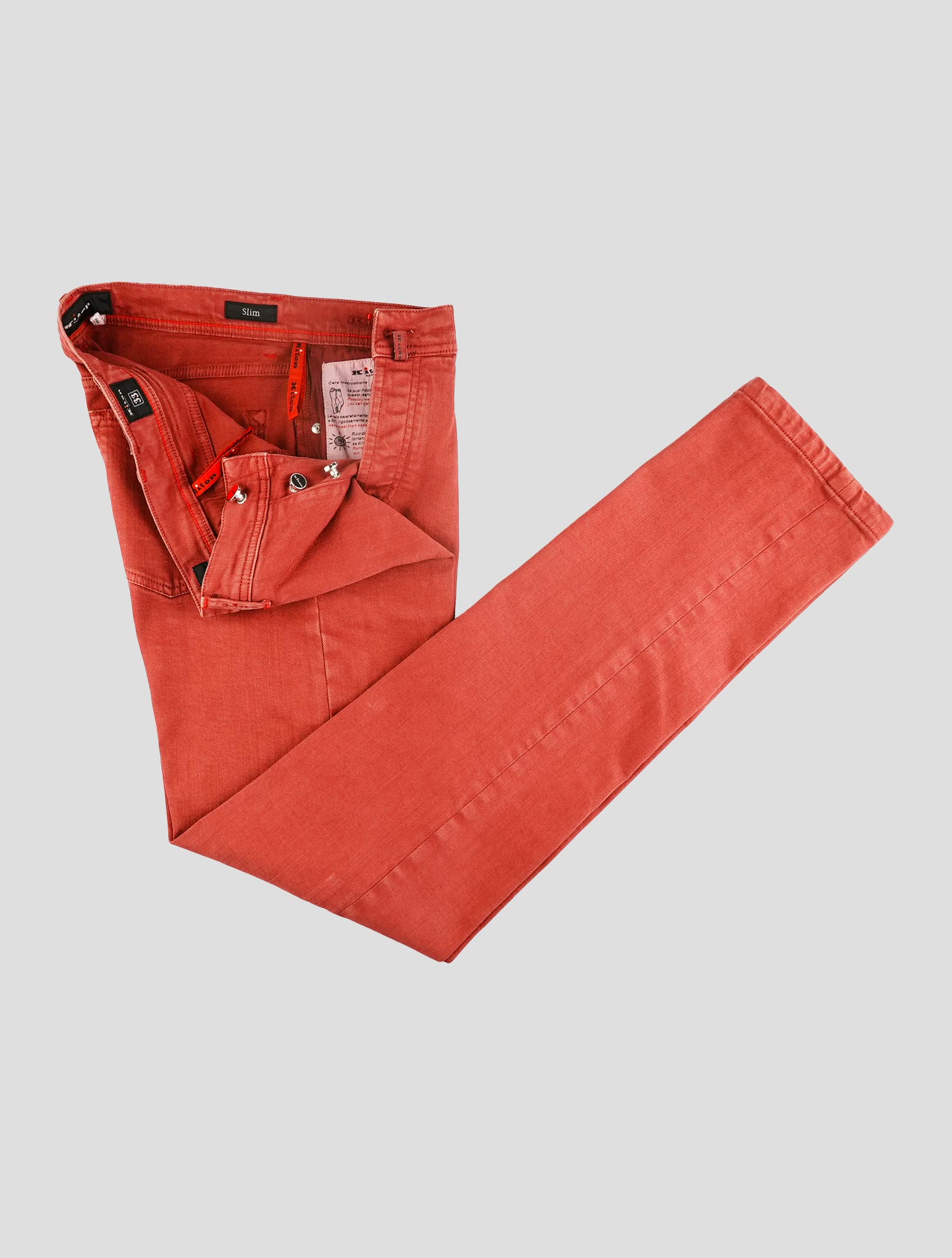 Kiton Red Cotton Ea Jeans