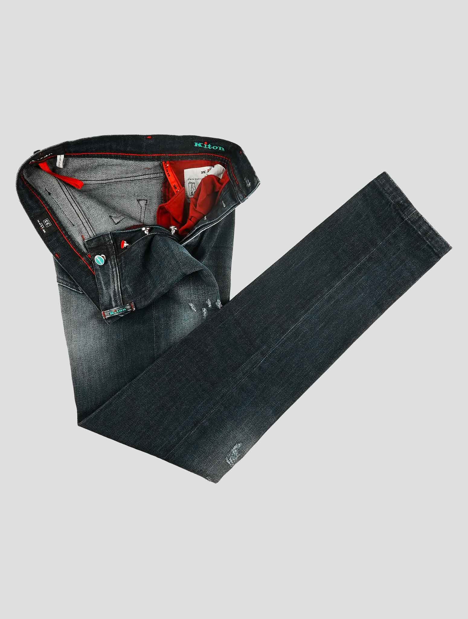 Kiton Blue Cotton Ea Jeans