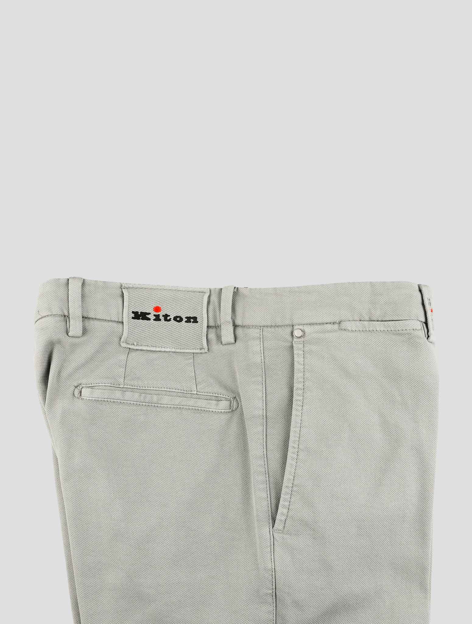 Kiton Gray Cotton Ea Pants