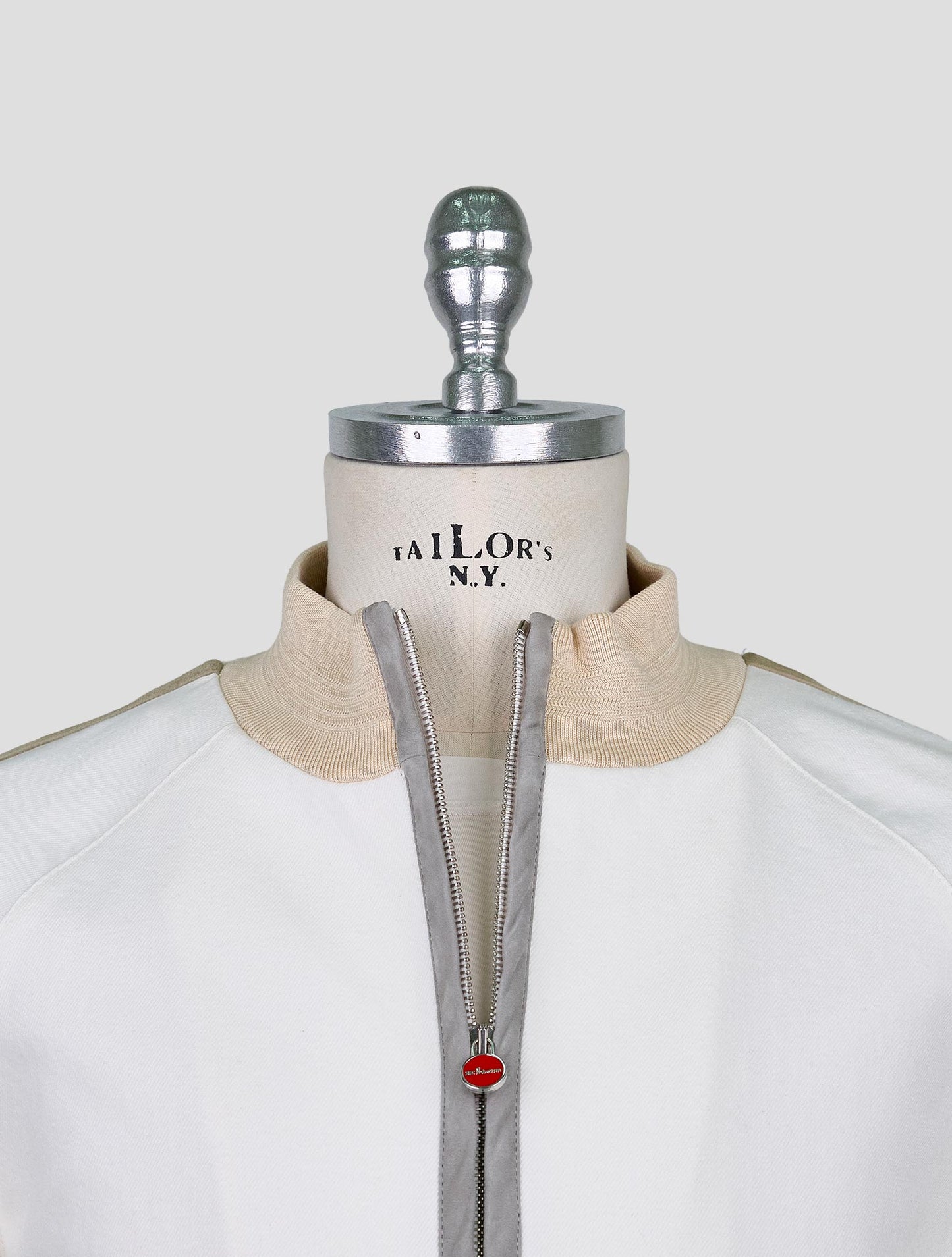 Kiton White Cotton Ea Coat