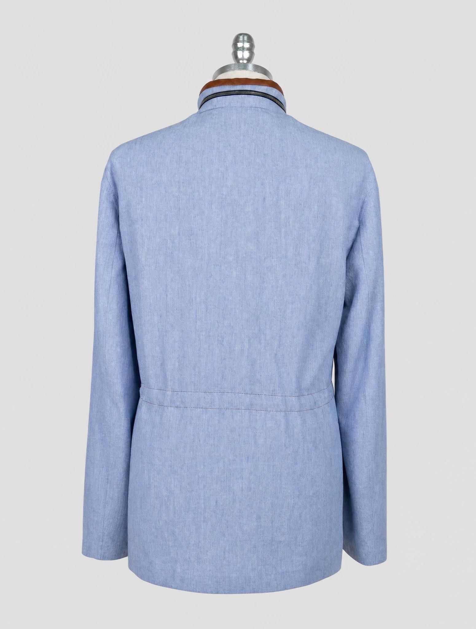 Kiton Light Blue Linen Coat