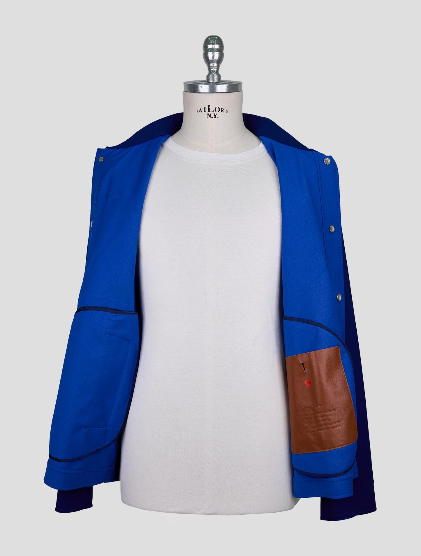 Kiton Blue Pa Wool Ea Silk Coat