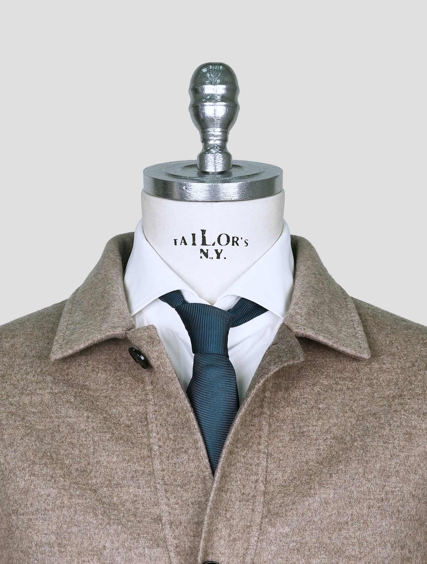 Kiton Beige Wool Cashmere Coat