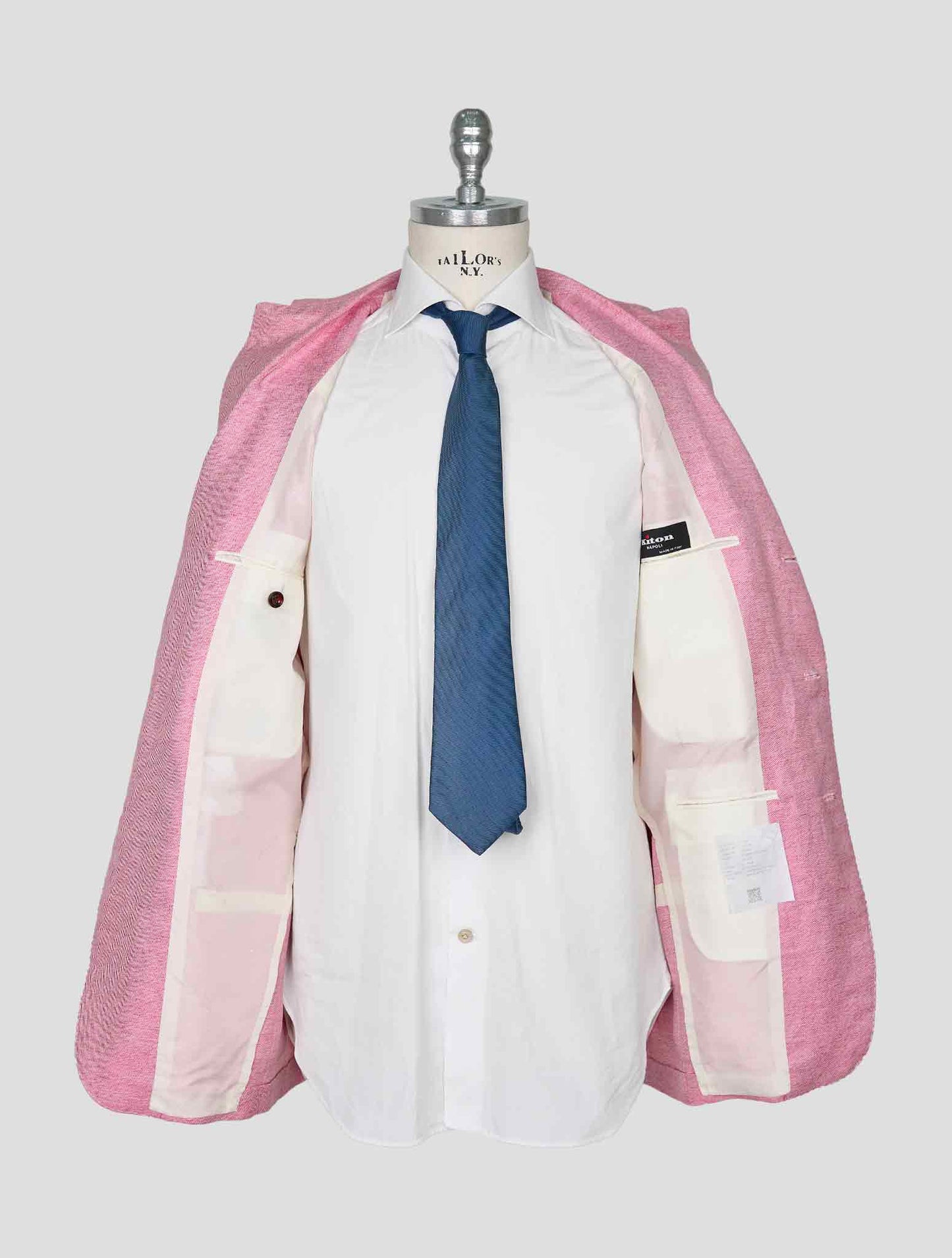 Kiton Pink Cotton Linen Blazer
