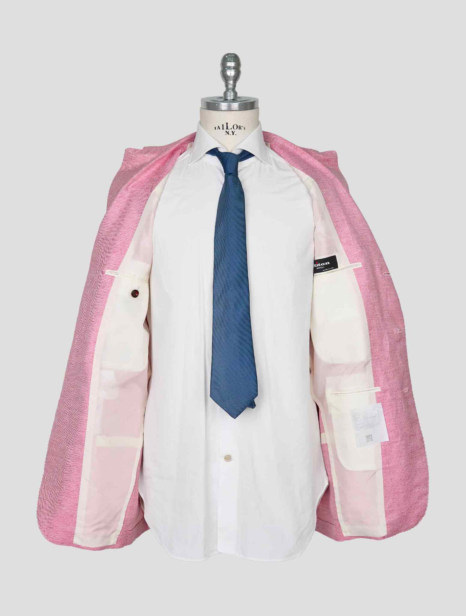 Kiton Pink Cotton Linen Blazer