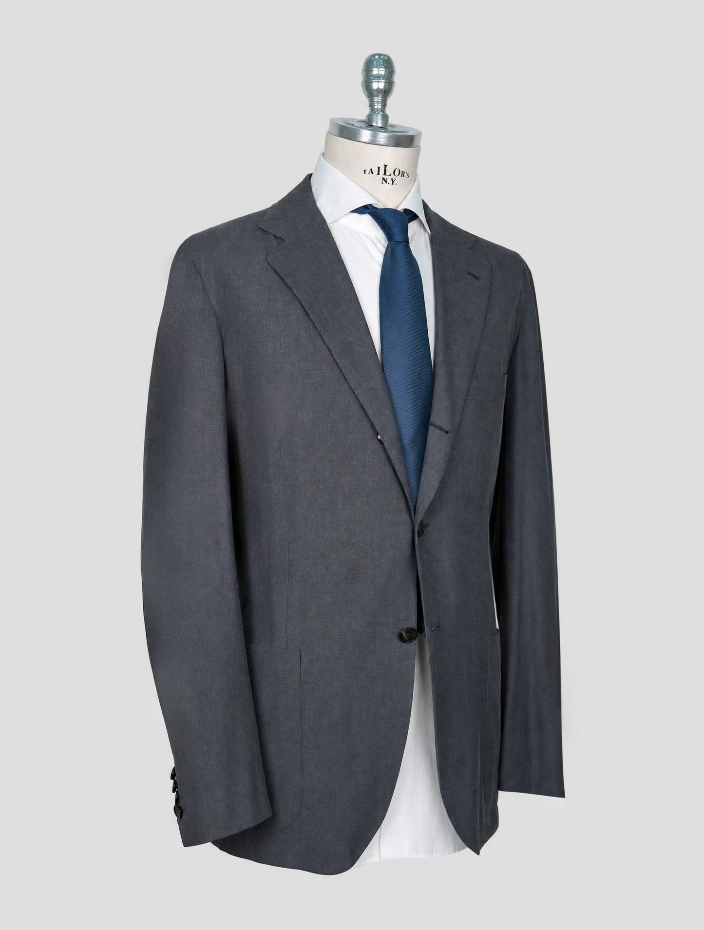 Kiton Gray Cotton Blazer