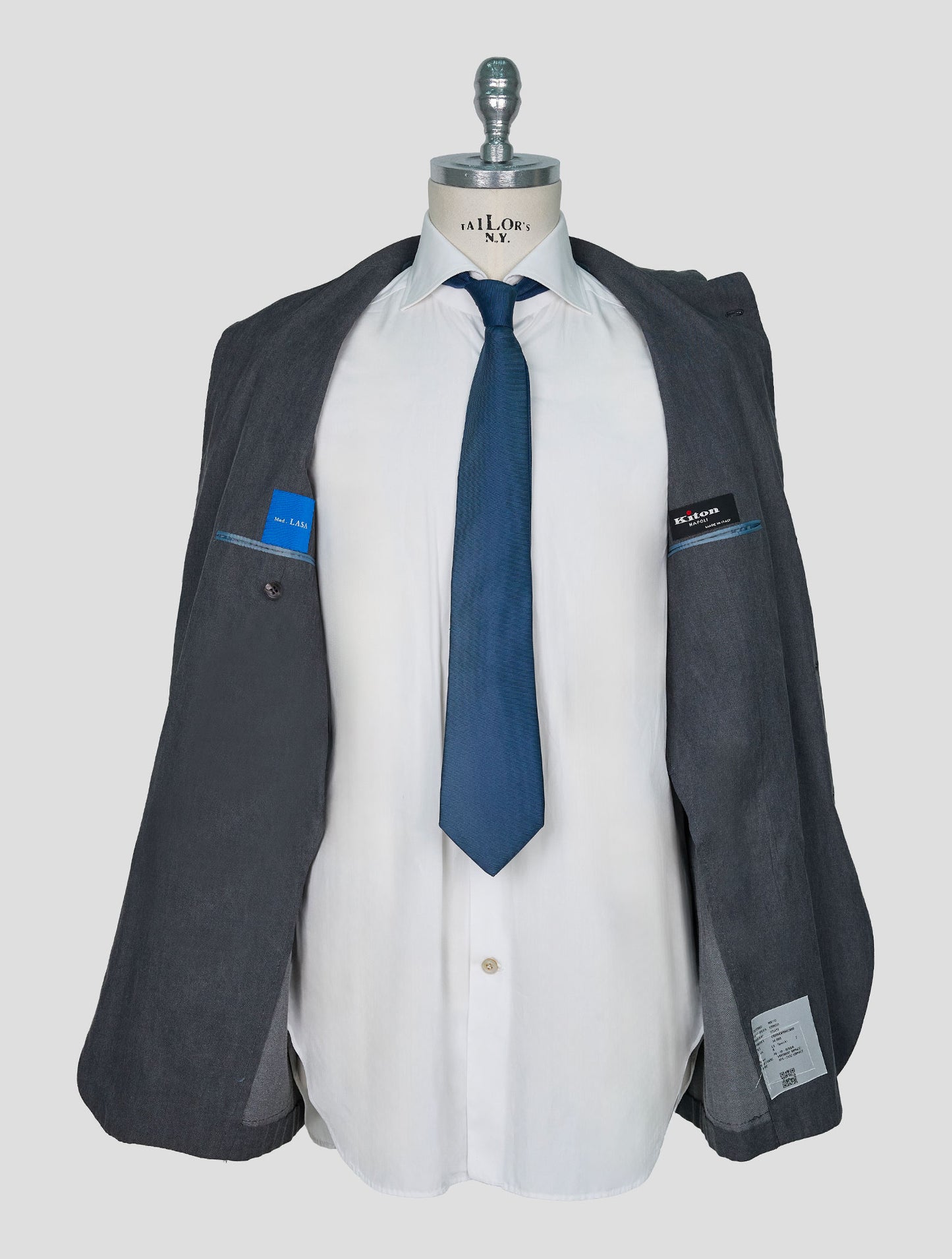 Kiton Gray Cotton Blazer