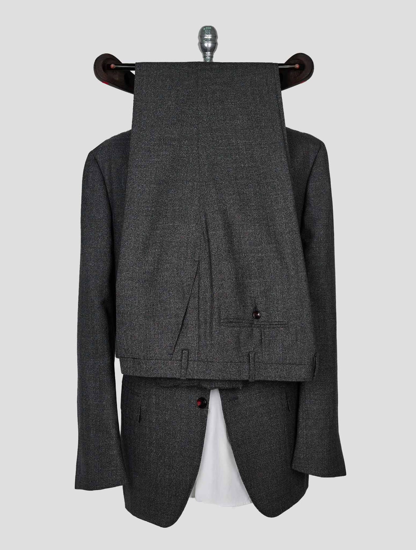 Kiton Gray Red Cashmere Suit
