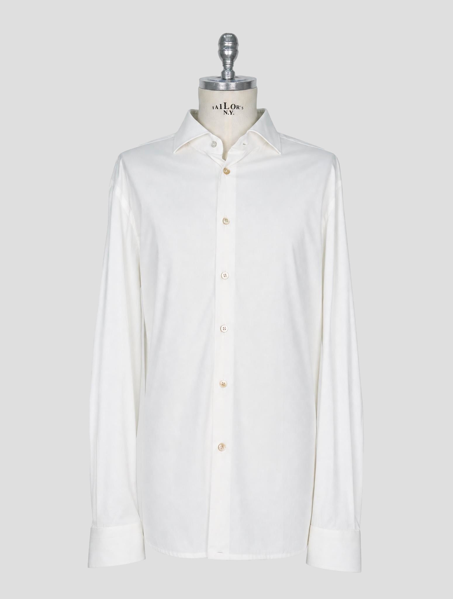 Kiton White Cotton Pa Ea Shirt