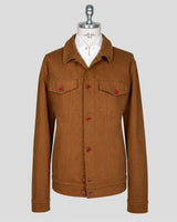 Kiton Brown Cotton Ea Coat