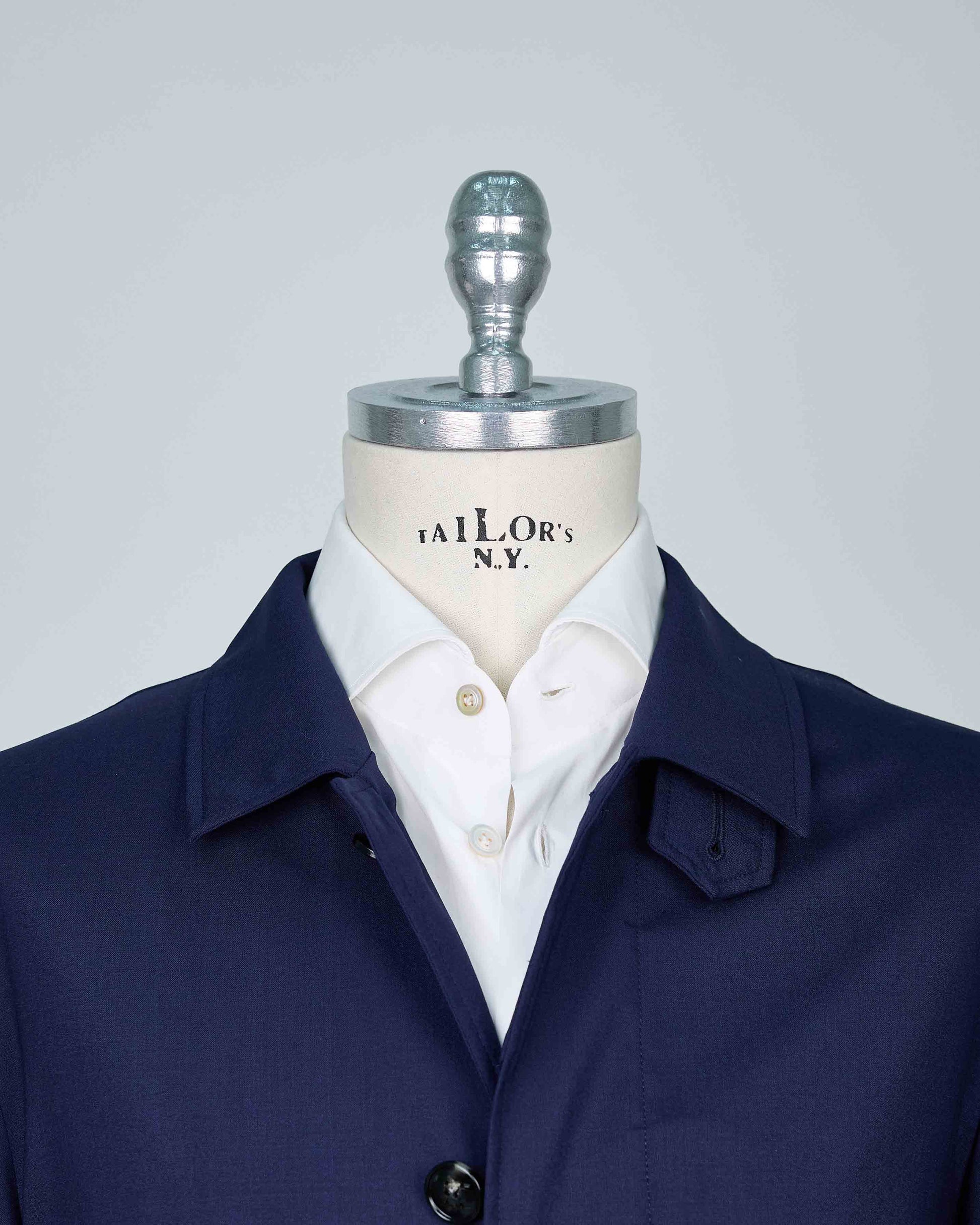 Kiton Blue Virgin Wool Pa Ea Coat