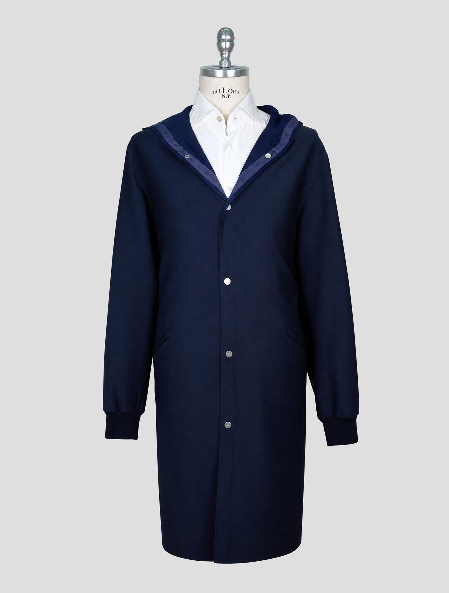 Kiton Blue Pa Wool Ea Silk Coat
