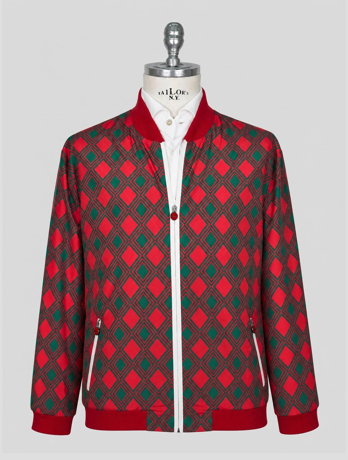 Kiton Red Green Pl Coat