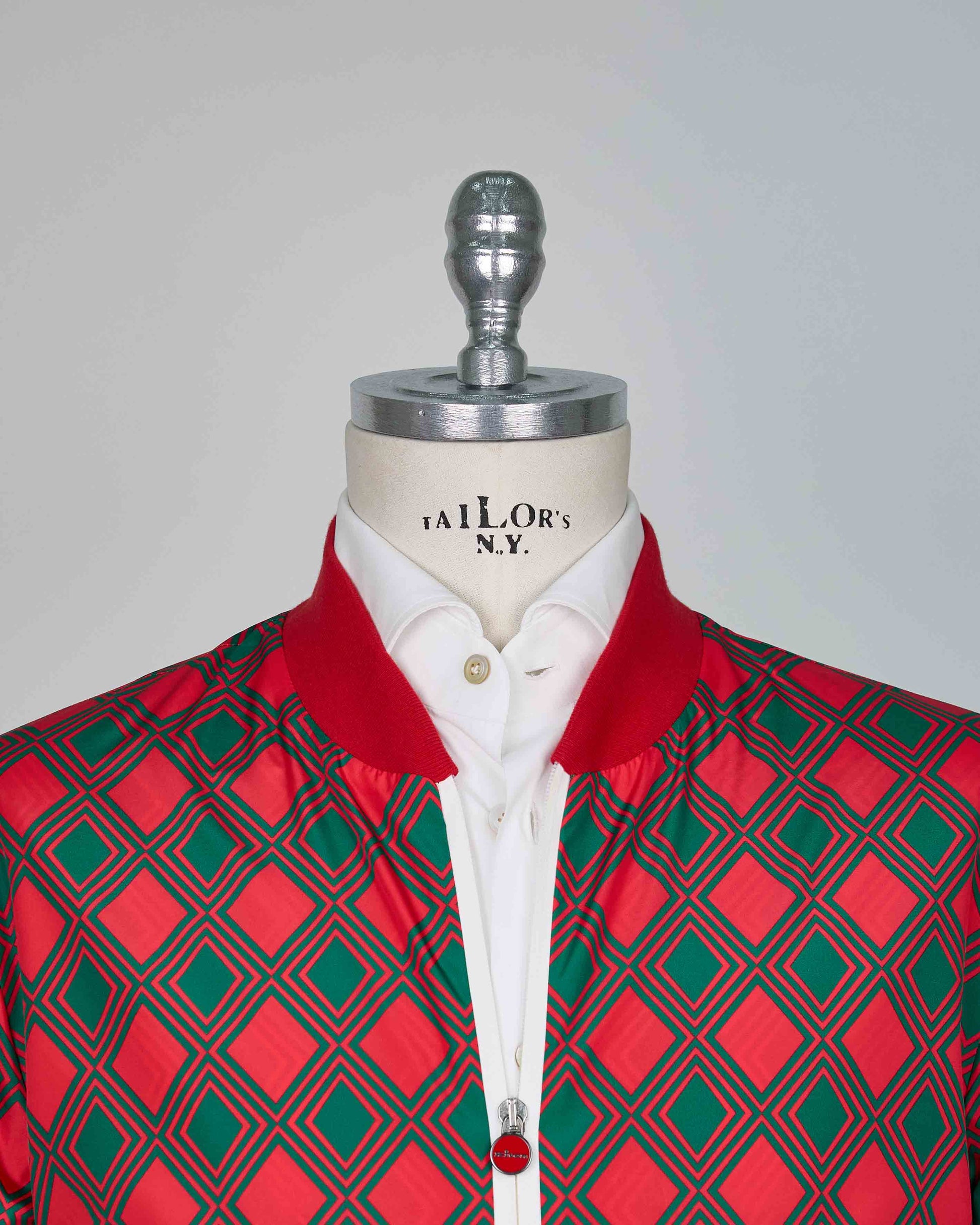 Kiton Red Green Pl Coat