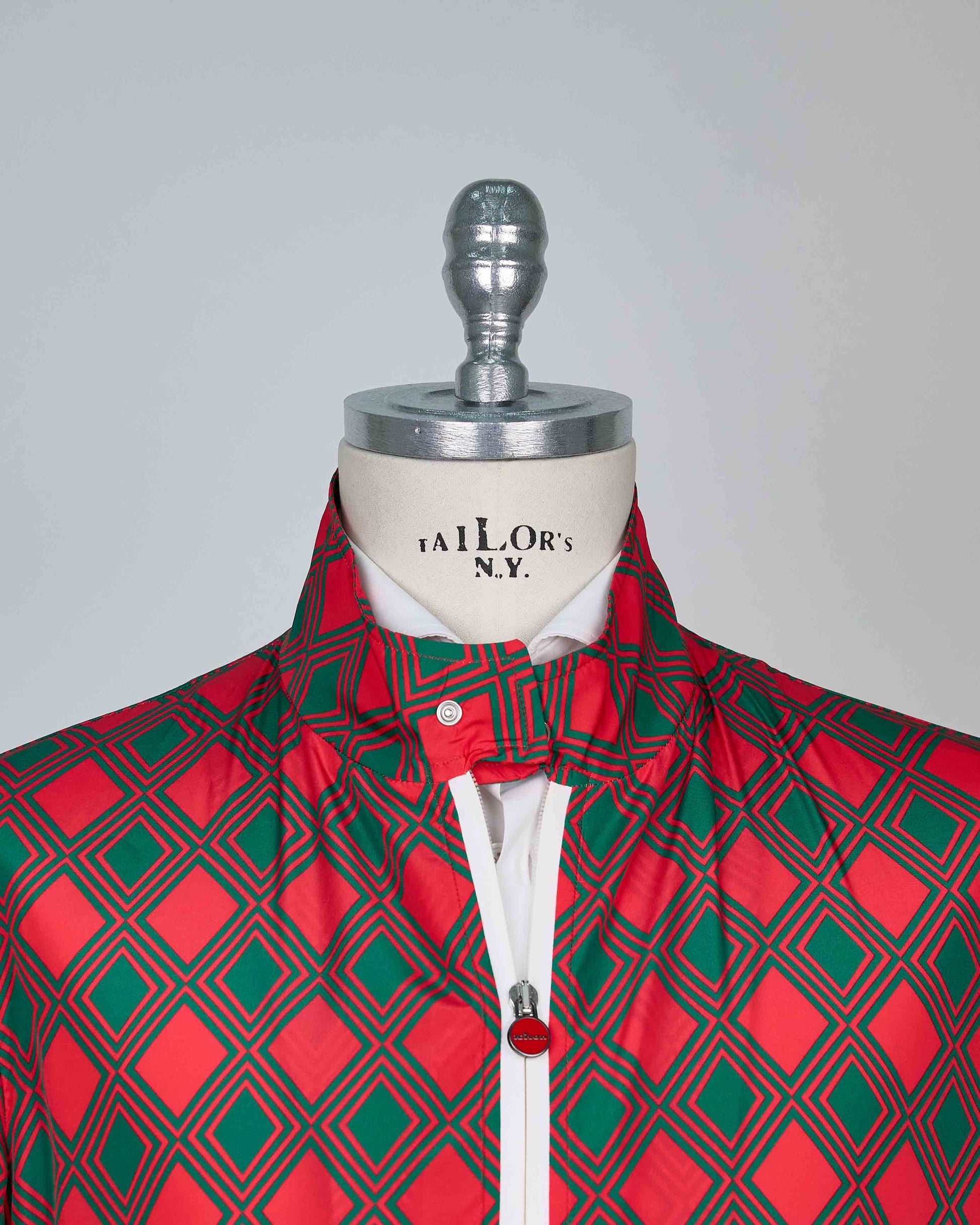 Kiton Red Green Pl Coat