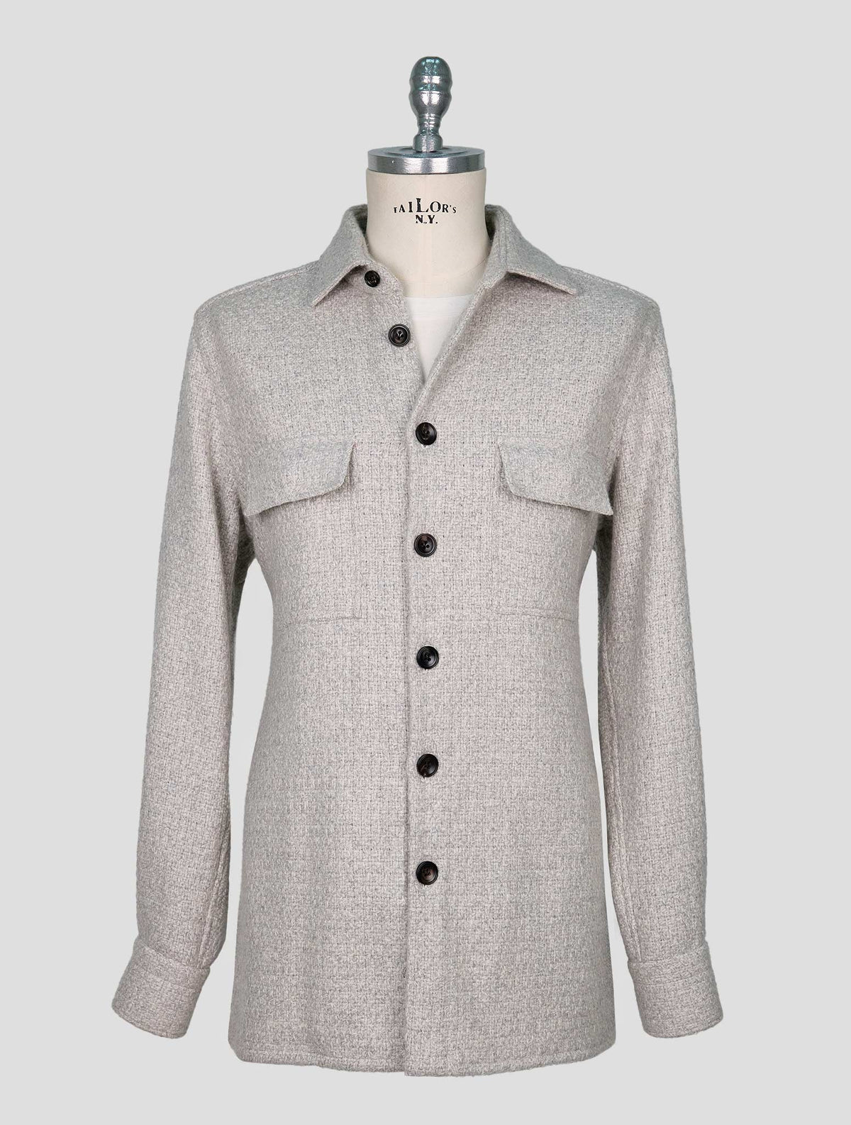 Kiton Gray Cashmere Shirt