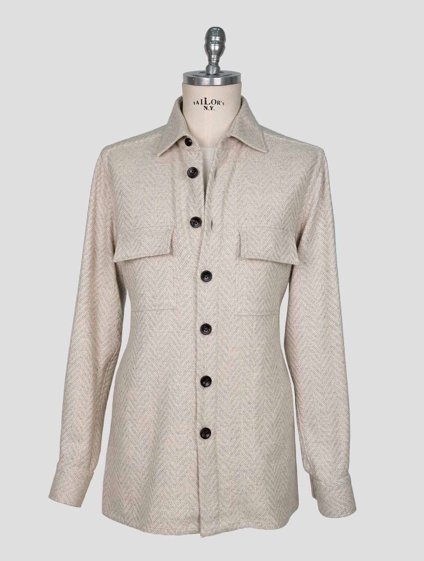 Kiton Gray Cashmere Shirt
