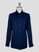 Kiton Blue Cotton Shirt