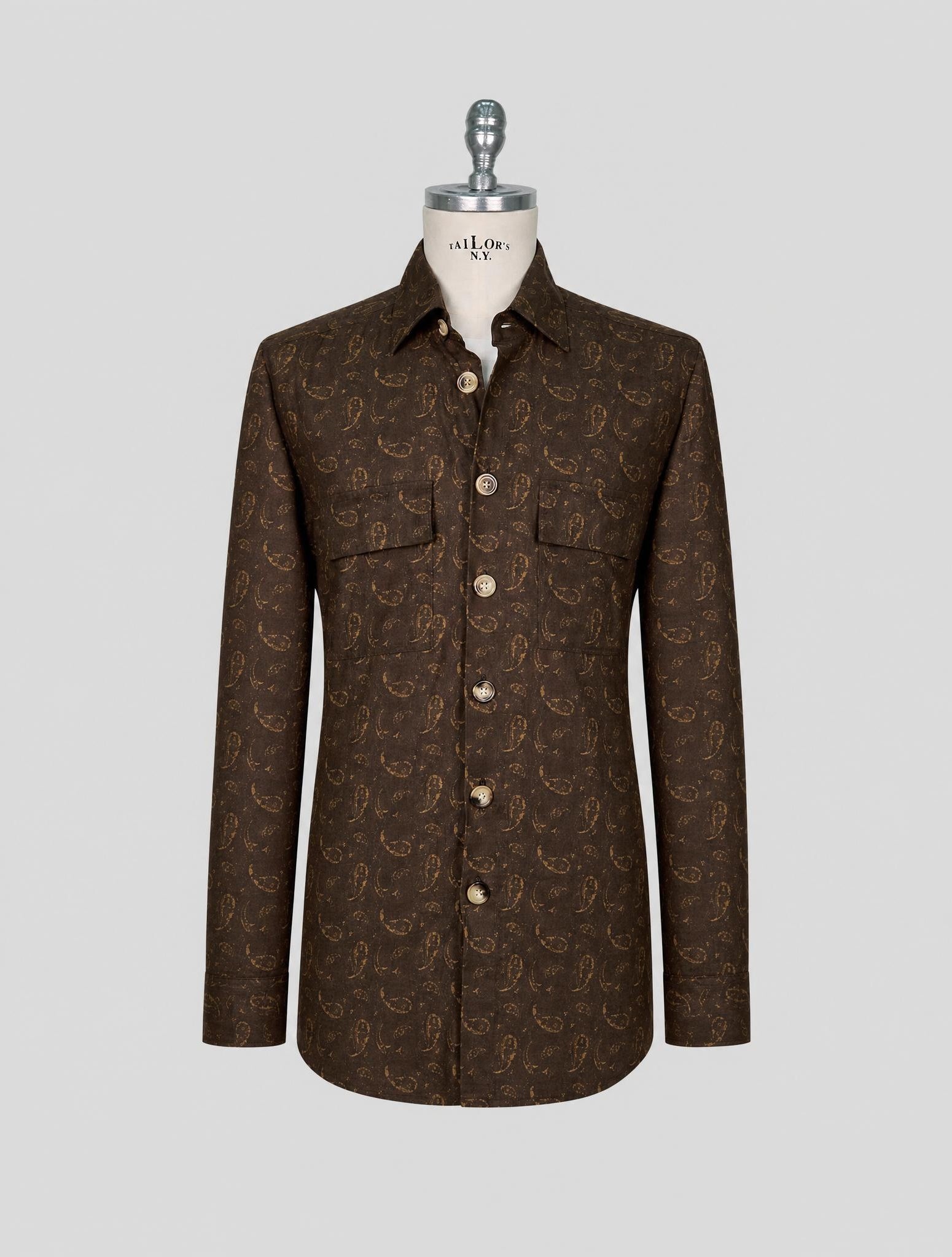 Kiton Brown Cotton Shirt