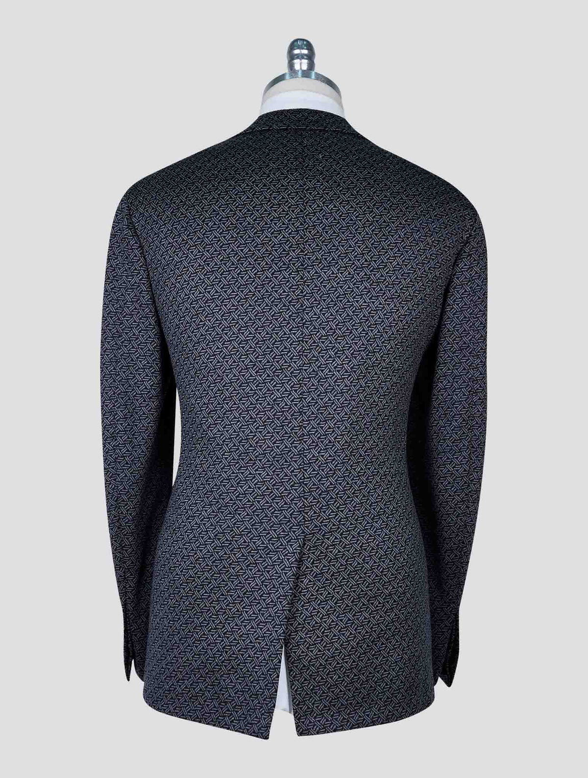 Kiton Knt Gray Wool Cashmere Pl Blazer