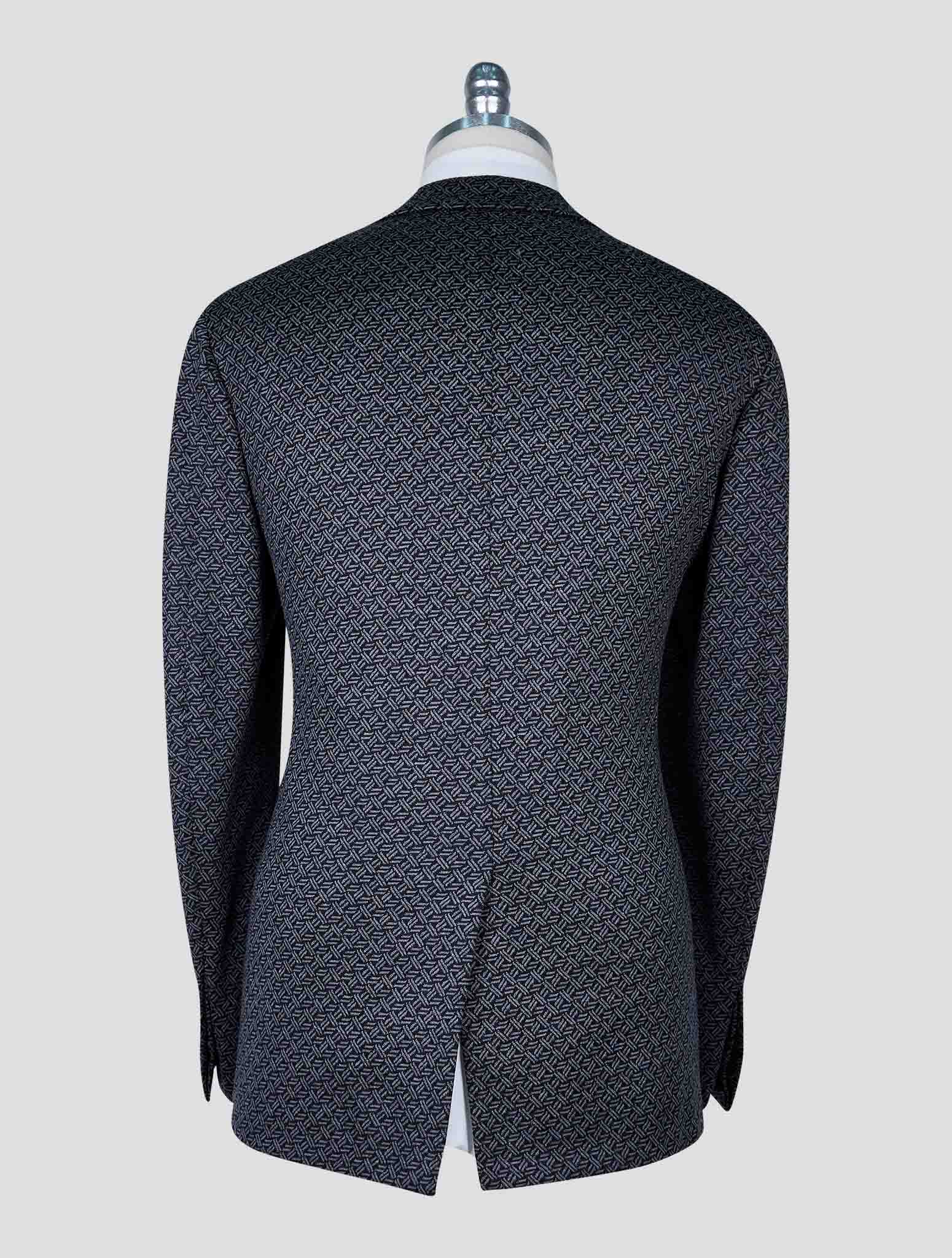 Kiton Knt Gray Wool Cashmere Pl Blazer