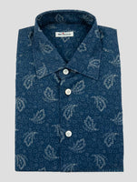 Kiton Blue Cotton Shirt