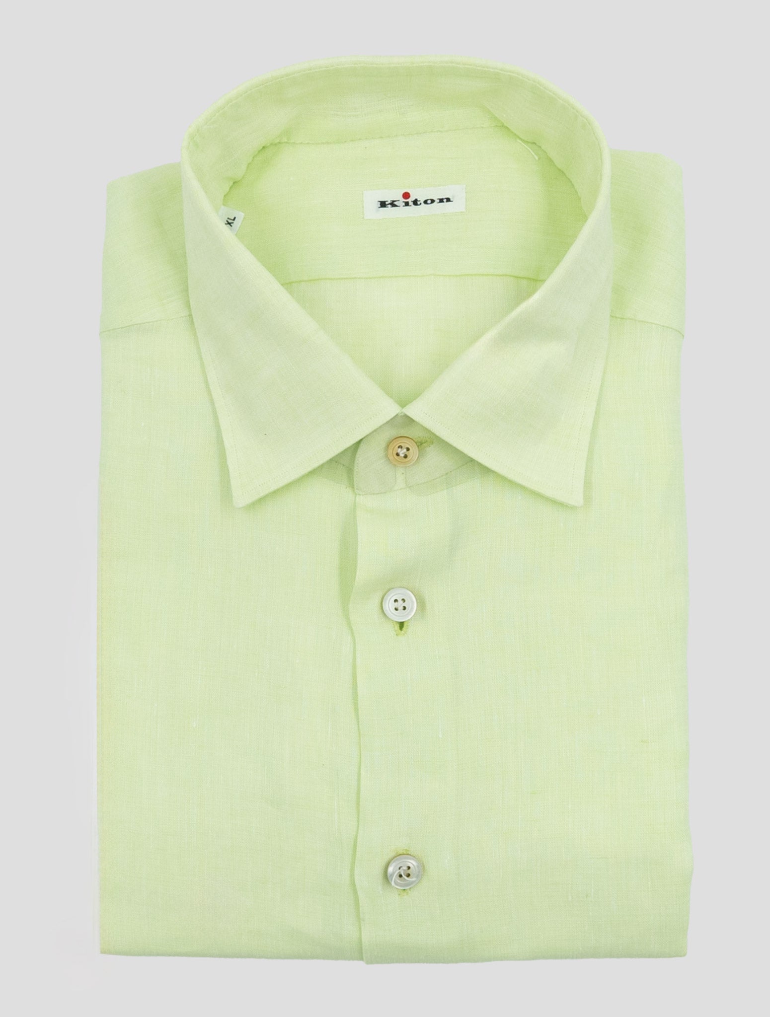 Kiton Green Linen Shirt