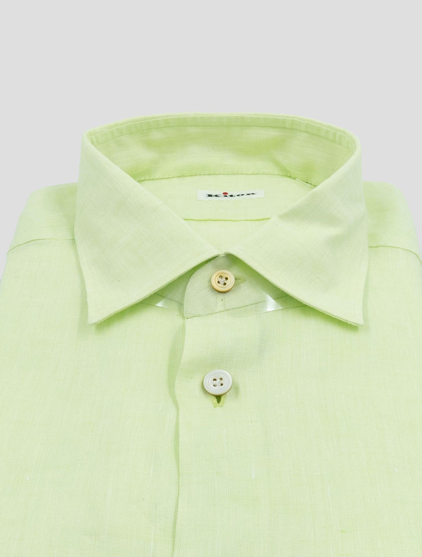 Kiton Green Linen Shirt