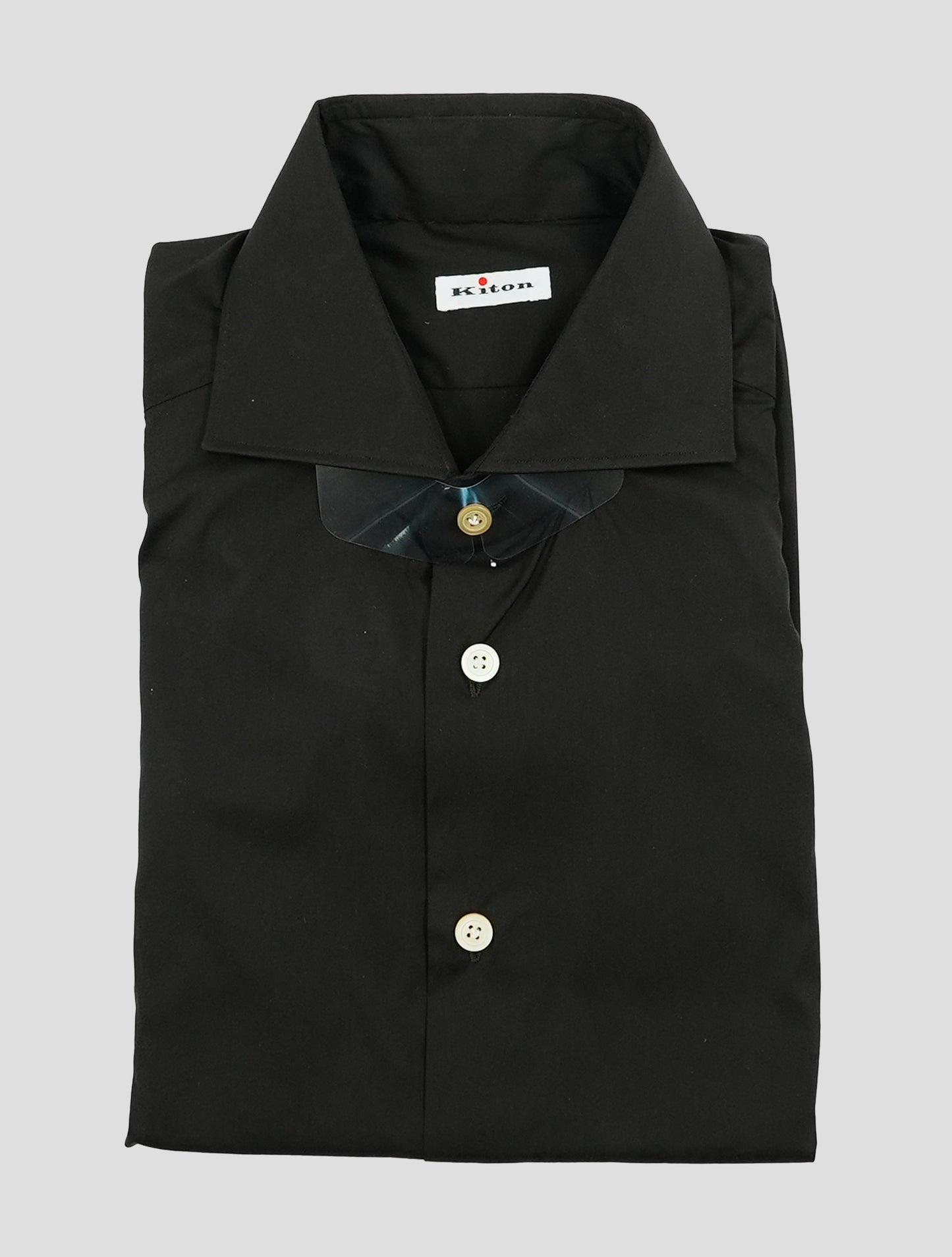 Kiton Black Cotton Pa Ea Shirt