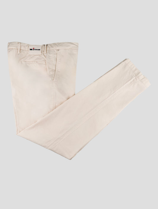 Kiton Beige Cotton Ea Pants