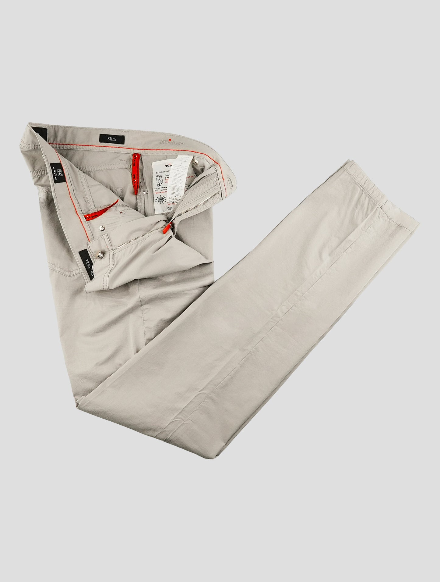 Kiton Gray Cotton Ea Jeans