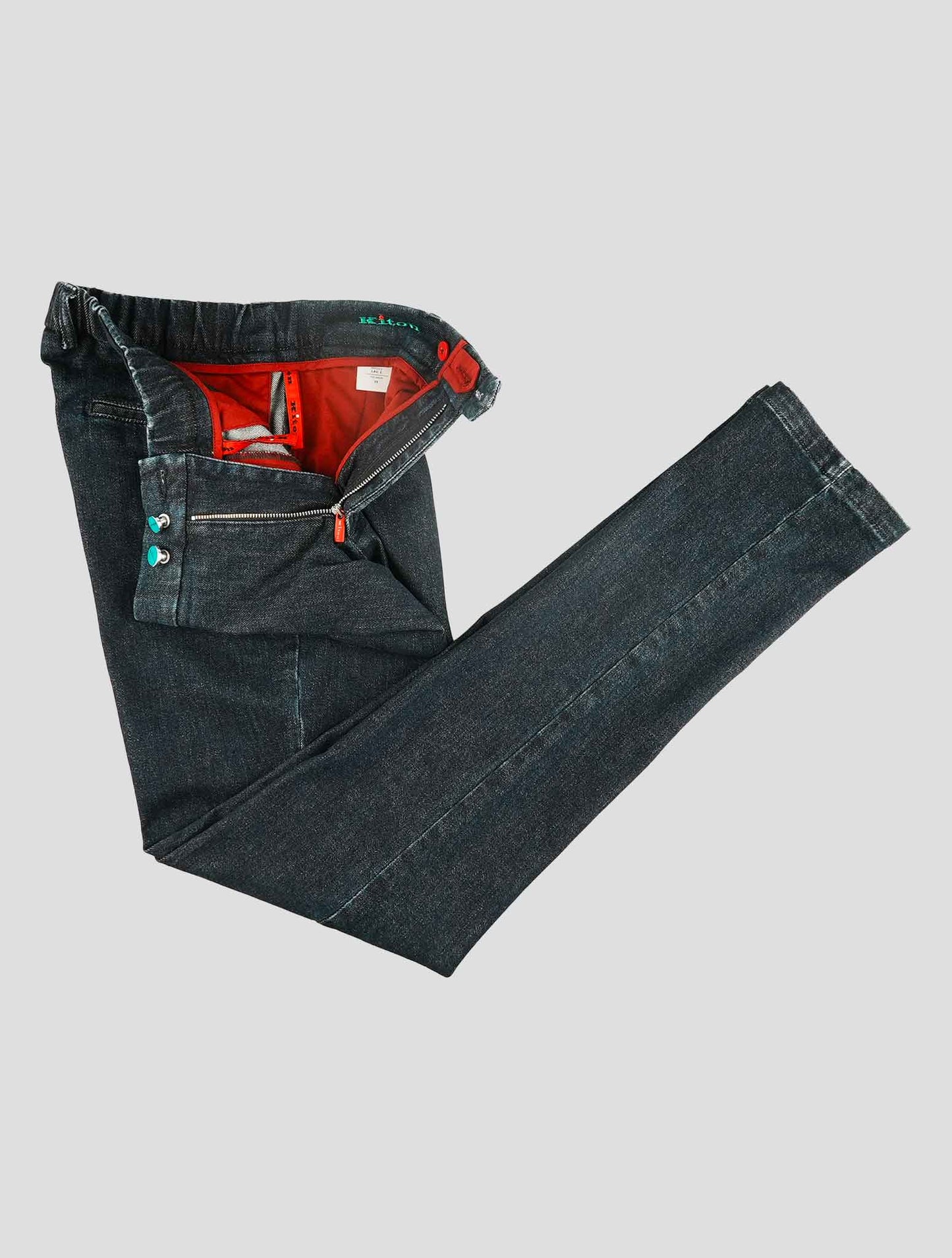 Kiton Blue Cotton Cashmere Ea Pants
