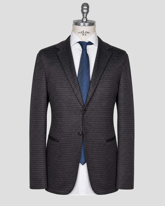 Kiton Knt Gray Wool Cashmere Pl Suit